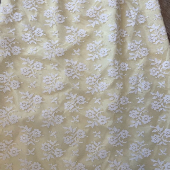 Vintage Girls Children’s Lace Yellow Handmade Long Dress Size 7 1960s Style - Picture 4 of 8